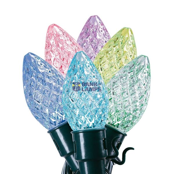 Twinkly C9 Lights, 80 RGB bulbs, 0,3 meter distance starter kit, Fgreen Wire, BT+WiFi, Gen II, IP44, Plug F image 2