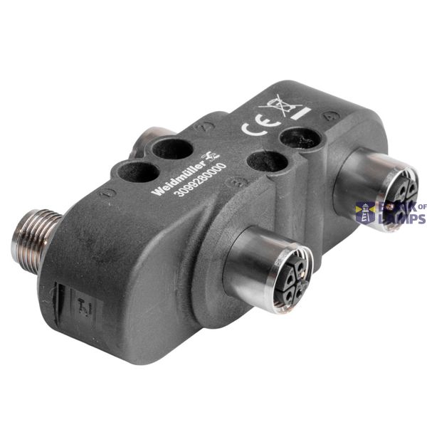 Sensor-actuator adaptor, Number of poles: 4, Coding: L-coded, 63 V image 1