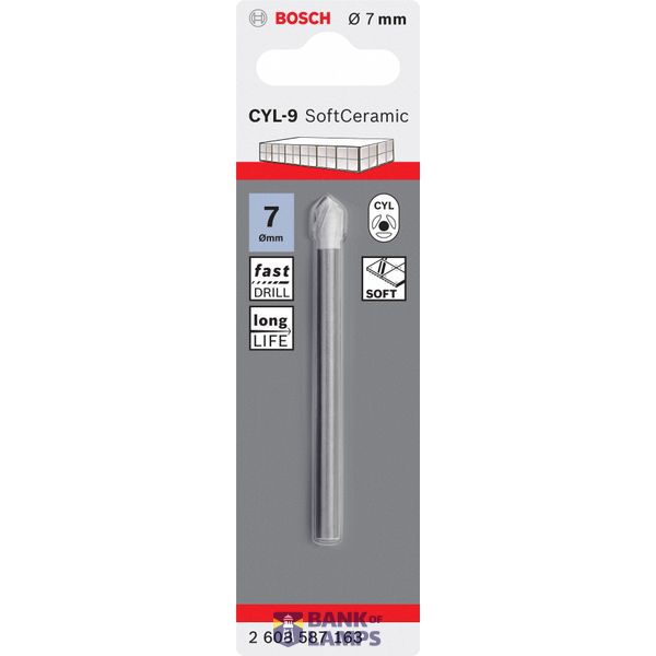 Tile drill bit CYL-9 Ceramic 7 x 80 mm image 2