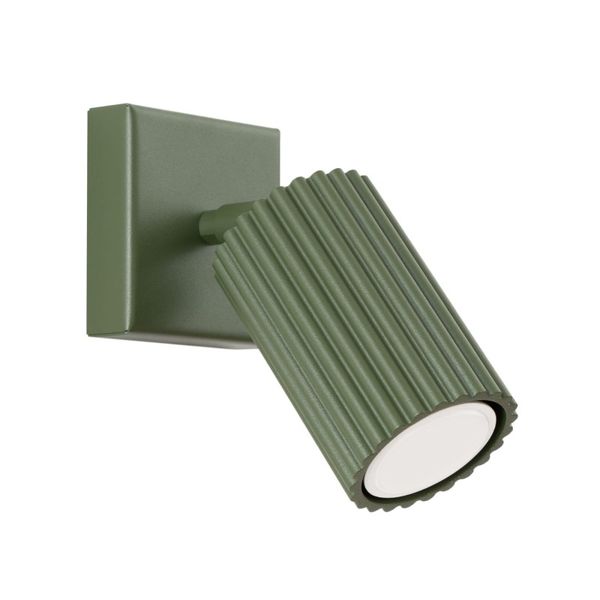 WALL LAMP WITH MOVABLE SPOTLIGHT, CARBON FAMILY OLIVE GREEN GU10 image 1