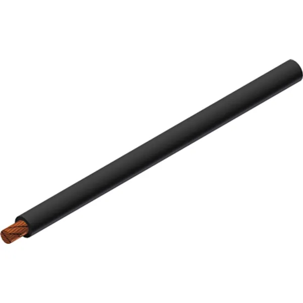 PVC-switching strand, highly flexible, Cableline, 6.0 mm², 1548 x 0.07 mm, black, outer Ø 5.9 mm, 60.7015-10021 image 1