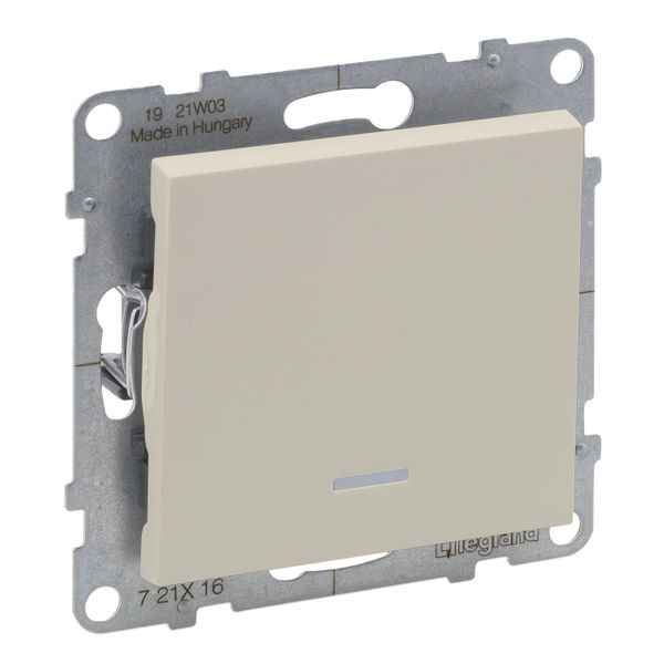 TWO-WAY SWITCH ILLUMINATED 10AX AUTOMATIC TERMINALS IVORY image 1