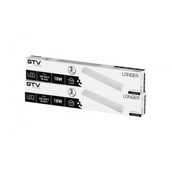 LED luminaire LONGER, LED, 18 W, 2160 lm, 4000K, AC220-240V, IP40, 60 cm image 2