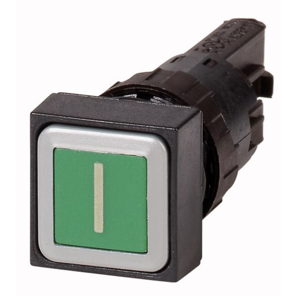 Q25D-11 Pushbutton, green I, momentary image 1