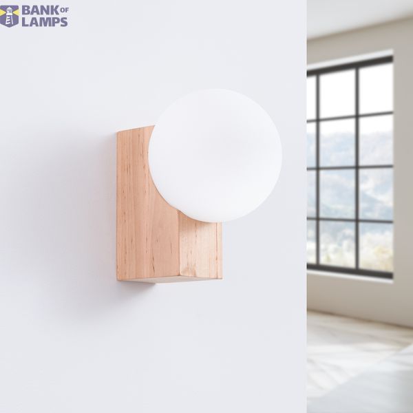 Wall lamp BULBO natural wood image 6