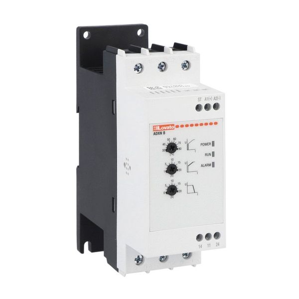 Soft starter, ADXNB... type, basic version, with integrated by-pass relay. Auxiliary supply 24VAC/DC. Rated operational voltage 208...600VAC, 18A image 1