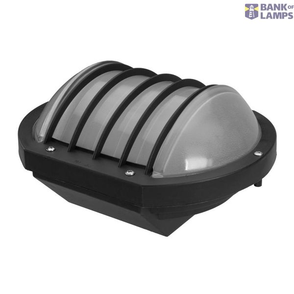 ROLLO, E27, 25W, black-polypropylene, cover mat-glass, IP54, plastic cage image 1