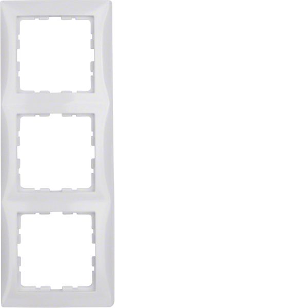 Frame 3gang, S.1, p. white glossy image 1