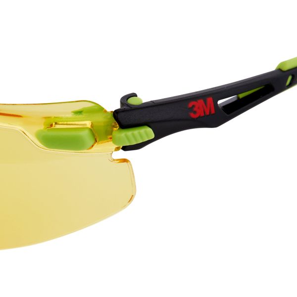 3M™ Solus™ 1000 Safety Glasses, Green/Black Frame, Scotchgard™ Anti-Fo image 3