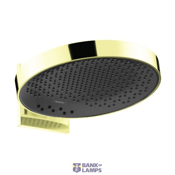 Rainfinity 360 3jet overhead shower, wall-mounted, polished gold image 1