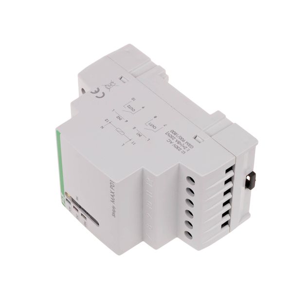 GSM remote control relay (SMS); 4xOUT, 4xIN; on/off/notify; 230V AC; 4x1NO; DIN rail mounting image 4
