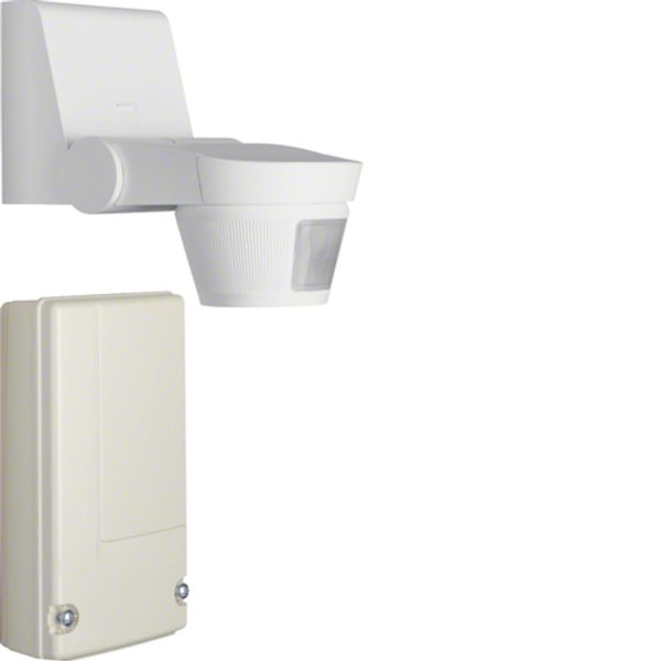 KNX radio motion detector 220 AP/switch actuator 1-gang AP set KNX radio polar white, matt/white image 1