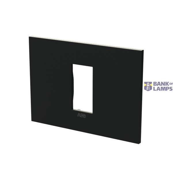 Frame - 1-gang / 1-module - ABB logo - S - Matt Black image 2