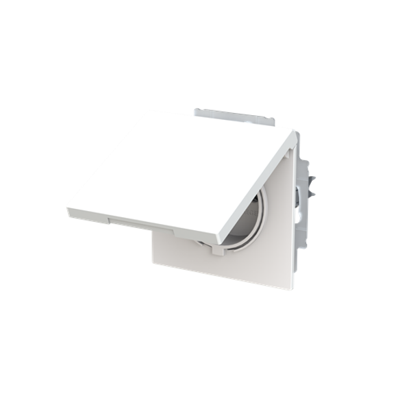 Socket with earthing pin with hinged cover Safety+ image 2