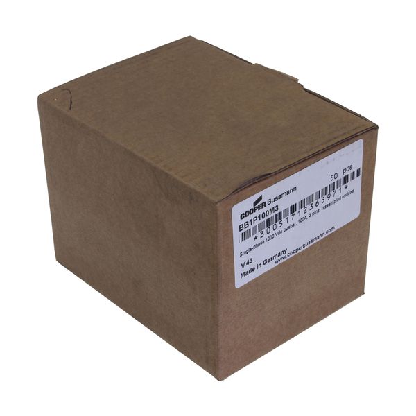 BUSBAR, low voltage, 100 A, AC 600 V, DC 1000 V, 15 x 16 x 52 mm, 3P, UL image 18