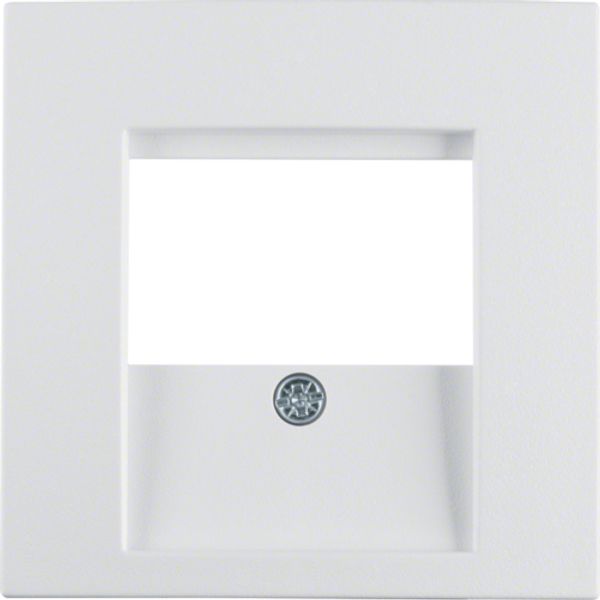 Data socket mask with label holder, S.1/B.3/B.7 polar white, matt image 1