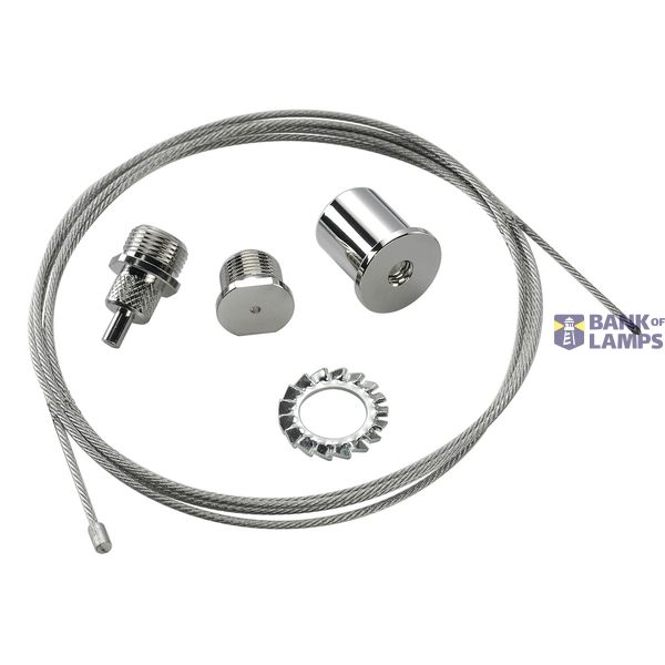 EUTRAC rope suspension, chrome , 6.2m image 1