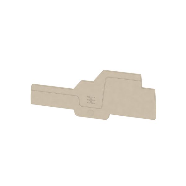 End plate (terminals), 108.15 mm x 2.1 mm, dark beige image 1