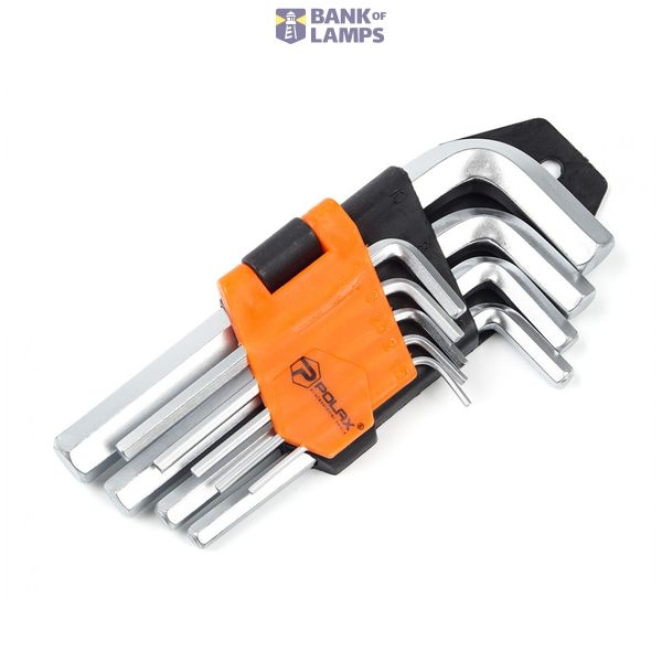 TORX key set 9szt., Т10-Т50, CrV, short image 1