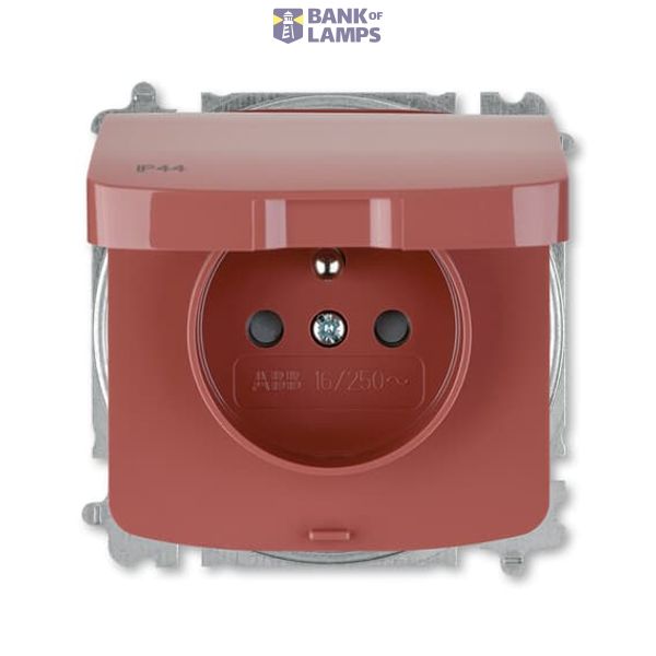 5519A-A02997 R2 Socket Outlets CSN-Norm with Hinged Lid grey - Tango image 1