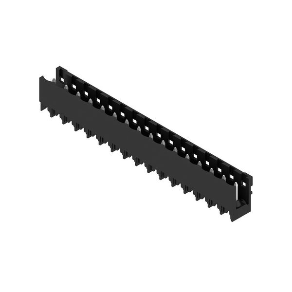 PCB plug-in connector, male header, open side, THT/THR solder connection, 5.00 mm, Number of poles: 16, 180°, Solder pin length (l): 1.5 mm, tinned, black, Box image 2