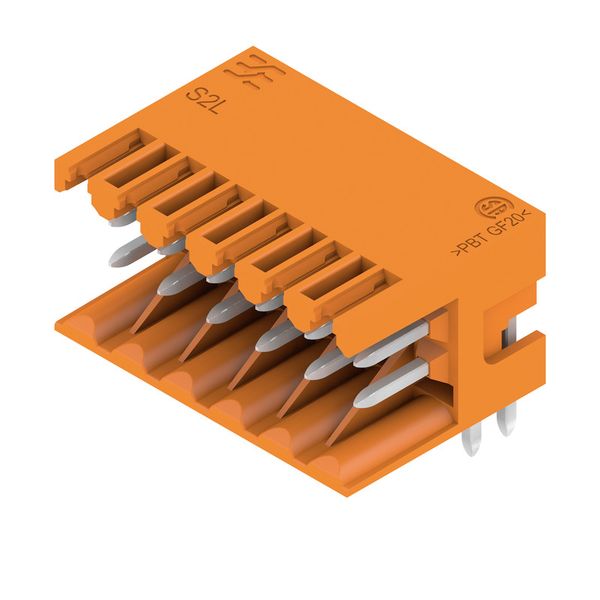 PCB plug-in connector, male header, open side, THT solder connection, 3.50 mm, Number of poles: 12, 90°, Solder pin length (l): 3.5 mm, tinned, orange, Box image 2
