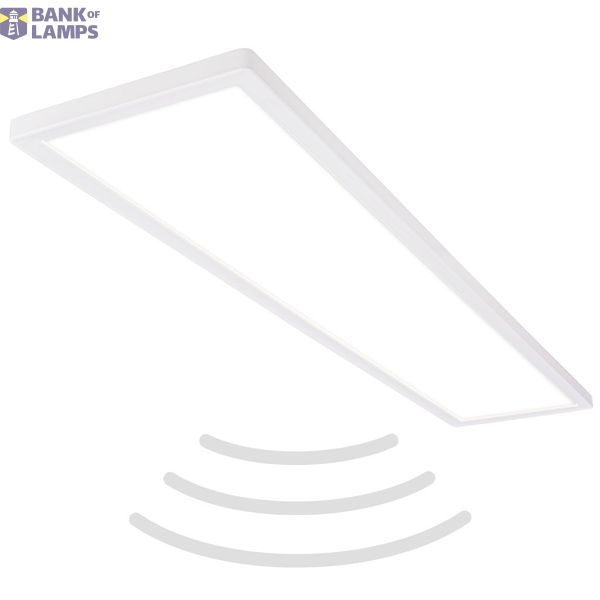 Ultra flat LED Panel with backlight effect + Microwave, IP44, white image 1