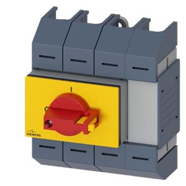 Switch disconnector 100A, size 02, 3-pole Front operating mechanism center Basic unit without handle Box image 2