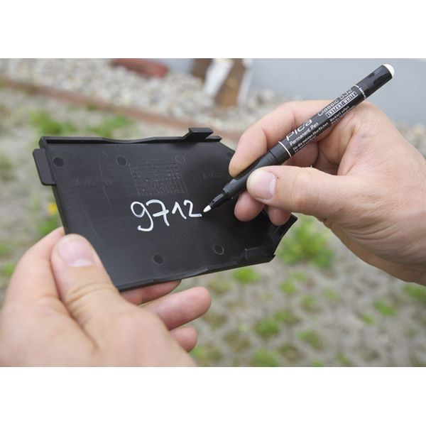 Pica 10pcs 532/52 Permanent Pen 1-2mm round white image 5