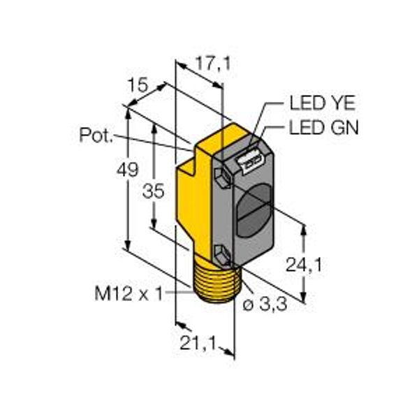 Photoelectric Sensor Opposed Mode Sensor (Emitter)   QS186EBQ8 image 1