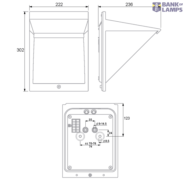 Outdoors wall luminaire AVR8 IP44 MT 35W/G12 PCO BG image 2