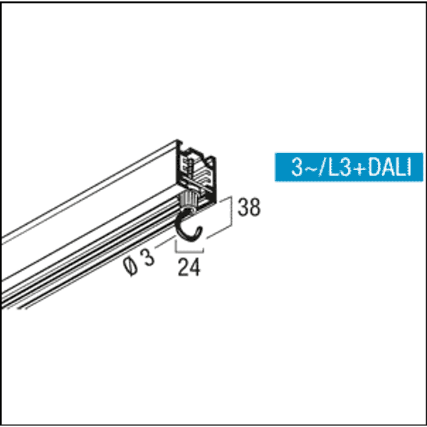 3PH/L3+DALI DEKO-HAKEN - fixing component image 2
