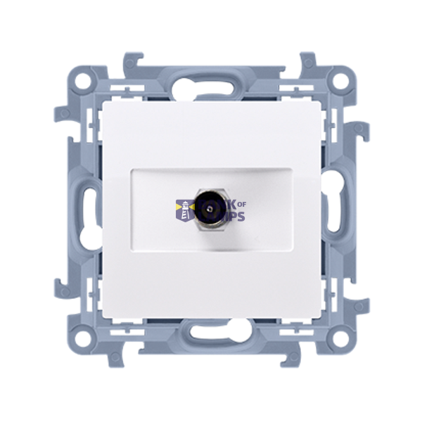 Single TV socket final, white image 1