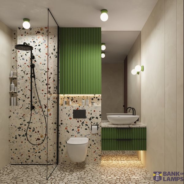 Ceiling lamp ZORI green IP44 image 8