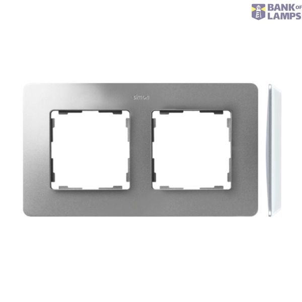 Double frame, aluminum, white base image 1