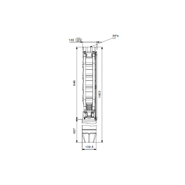 Submersible deepwell pump SP 60-5 Rp4&quot; 9.2 kW 3x380-415V 50Hz image 2