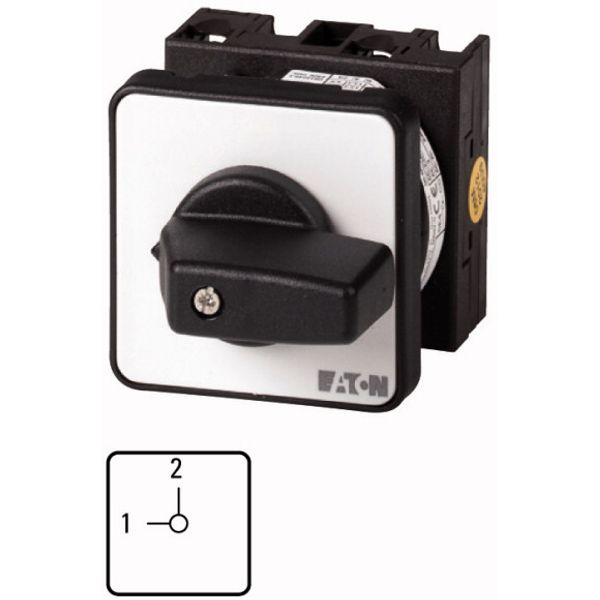 T0-1-15541/E Changeoverswitches, T0, 20 A, flush mounting, 1 contact unit(s), Contacts: 2, 90 °, maintained, Without 0 (Off) position, USV-NETZ, Design number 1554 image 1