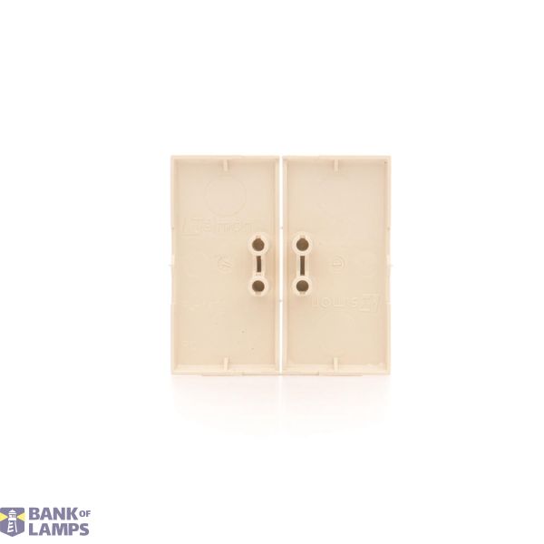 Double button for switches and push buttons, light gray matt image 1