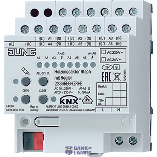 Heating actuator 6-gang 2336REGHZRHE image 2