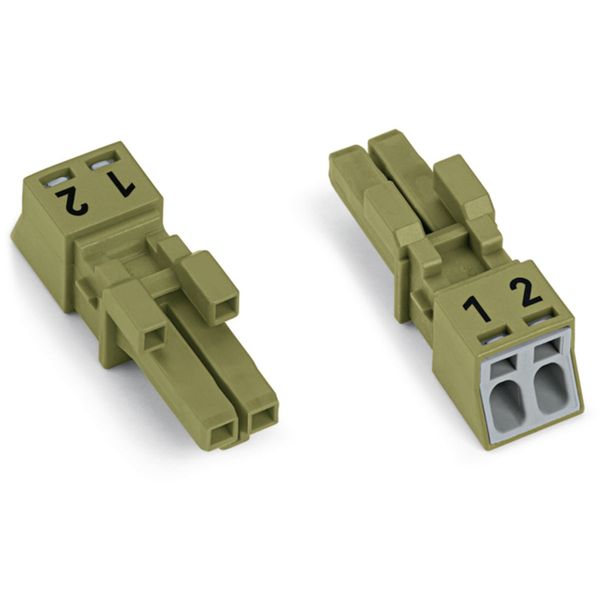 Socket 2-pole Cod. B light green image 2