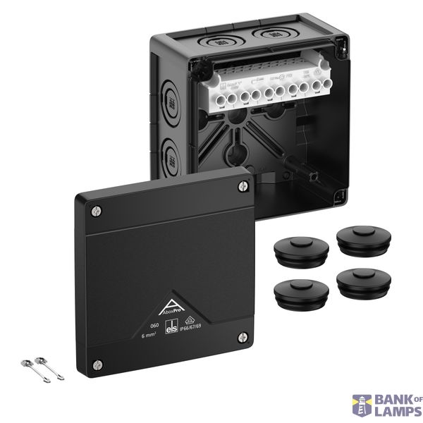Junction box, Type of protection IP66/IP67/IP69, max. 6², IK09, Protection class II, Ui 690V AC, Ui 690V DC, DLG, DNV, VDE, Halogen free image 1