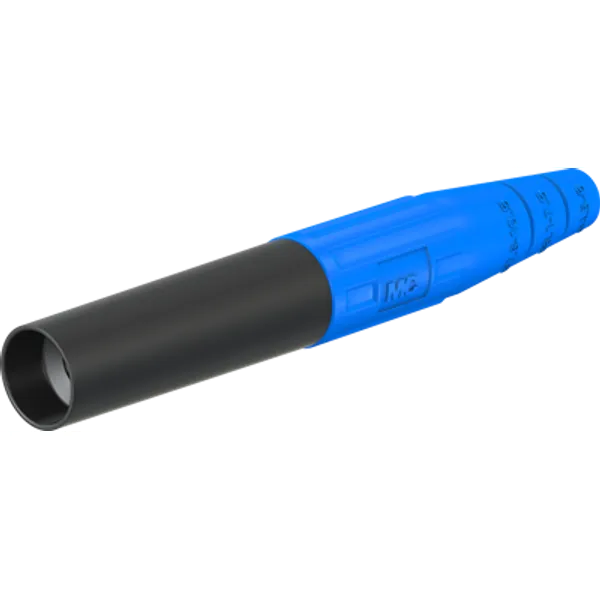 6 mm socket, crimp connection, 10 mm², blue, 15.0017-23 image 1