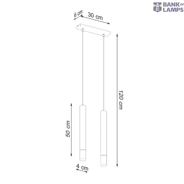 HANGING LAMP WEZYR 2 BLACK G9 2X40W IP20 image 5