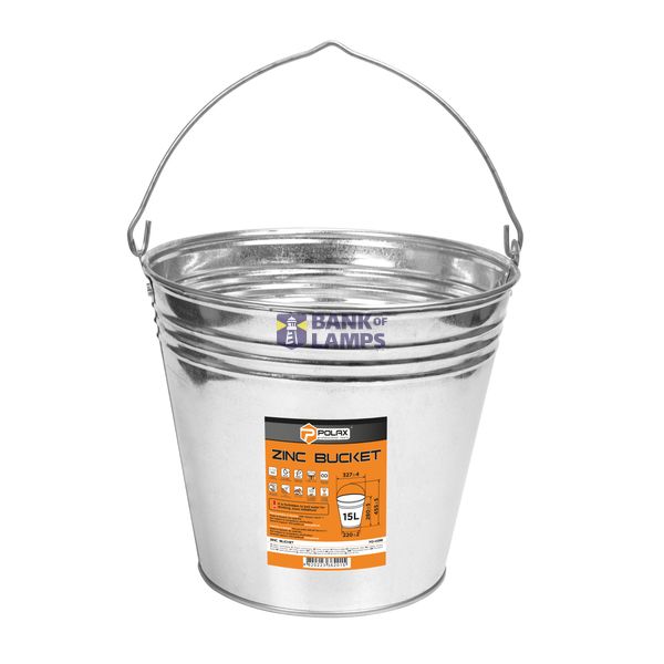 Zinc bucket 15L image 1