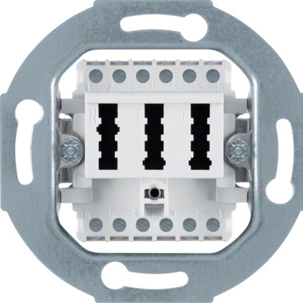TAE socket 2 x 6/6NFF module inserts polar white, matt image 1