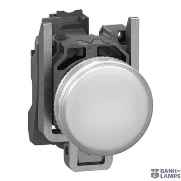 Pilot Light metal white LED lens push-in image 2