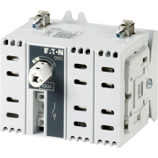 DDC-63/2-SK DC switch disconnector, 63 A, 2 pole, 1 N/O, 1 N/C, Without rotary handle and drive shaft, rear mounting image 3