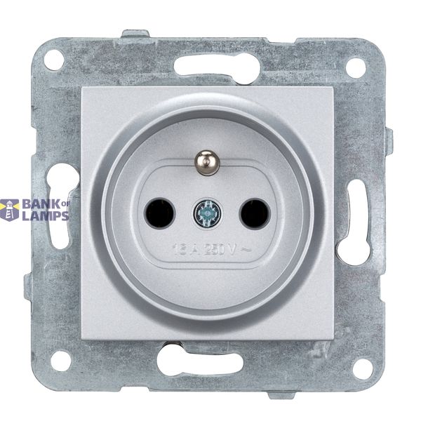 Pin socket outlet, cage clamps, silver image 4