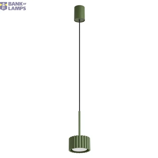 Pendant lamp AURA 1 olive green Gx53 image 1