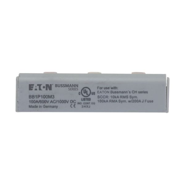 BUSBAR, low voltage, 100 A, AC 600 V, DC 1000 V, 15 x 16 x 52 mm, 3P, UL image 20